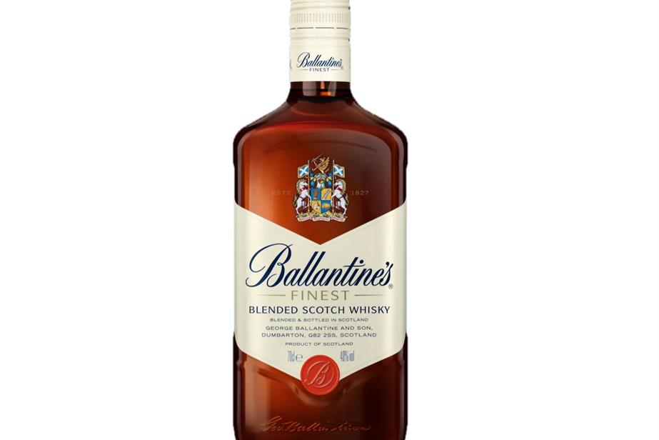 A bottle of Ballantine's scotch whisky