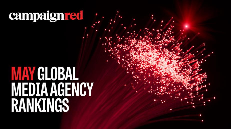 Fireworks with the text "May global media agency rankings" 