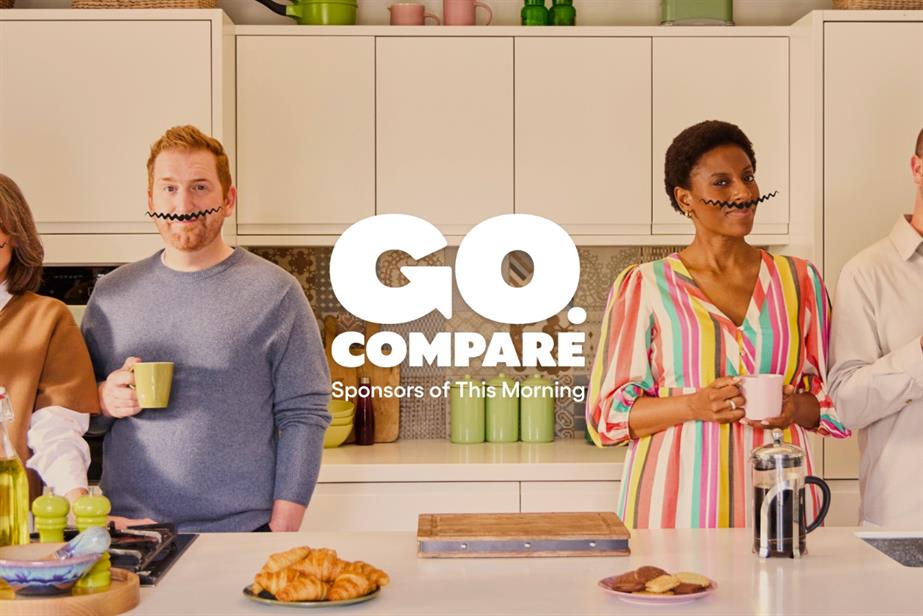 Go.Compare logo with people either side.