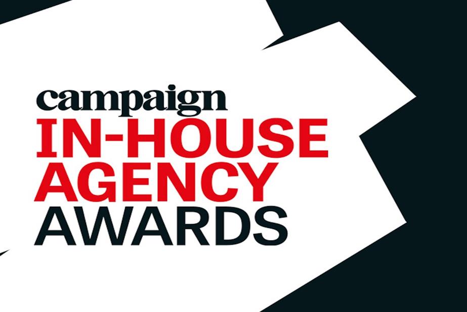 White and black background with 'Campaign In-House Agency Awards' overwritten