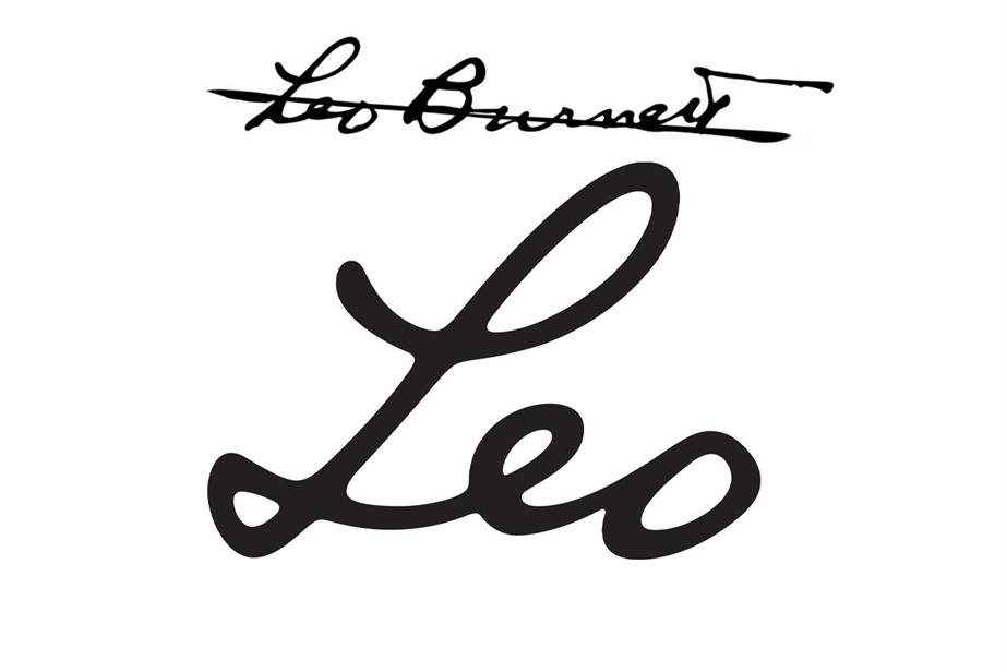 montage of old Leo Burnett logo (crossed out) and the new one