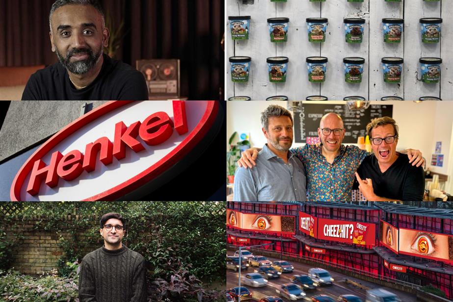 Clockwise from top left: Rak Patel, Unilever, Ed Chilcott (left) with Alex Macqueen and Tim Clyde, Kellanova, Ajaz Ahmed and Henkel